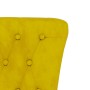 Sillón de respaldo alto con botones terciopelo amarillo de vidaXL, Sillas poltrona - Ref: Foro24-352469, Precio: 147,79 €, De...