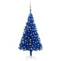 Beleuchteter Weihnachtsbaum mit Lichtern und blauen Kugeln, 150 cm von vidaXL, Weihnachtsbäume - Ref: Foro24-3077508, Preis: ...