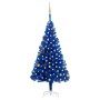 Beleuchteter Weihnachtsbaum mit Lichtern und blauen Kugeln, 180 cm von vidaXL, Weihnachtsbäume - Ref: Foro24-3077509, Preis: ...