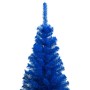 Árbol de Navidad preiluminado con luces y bolas azul 180 cm de vidaXL, Arboles de navidad - Ref: Foro24-3077509, Precio: 73,2...