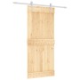 Sliding door with solid pine wood fittings 90x210 cm by vidaXL, Doors - Ref: Foro24-3203011, Price: 159,53 €, Discount: %