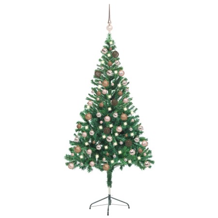 Künstlicher Weihnachtsbaum mit Lichtern und Kugeln 380 Äste 150 cm von vidaXL, Weihnachtsbäume - Ref: Foro24-3077574, Preis: ...