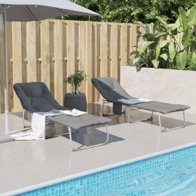 Folding lounger in anthracite gray fabric by vidaXL, Loungers - Ref: Foro24-364195, Price: 100,99 €, Discount: %