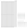 Wire fence with silver anchor spikes 1.6x25 m by vidaXL, fence panels - Ref: Foro24-154028, Price: 218,56 €, Discount: %