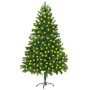 Árbol de Navidad artificial con luces LED verde 210 cm de vidaXL, Arboles de navidad - Ref: Foro24-3077470, Precio: 217,41 €,...