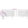 Wire fence with silver anchor spikes 1.1x25 m by vidaXL, fence panels - Ref: Foro24-154026, Price: 157,58 €, Discount: %