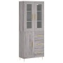 Aparador alto madera contrachapada gris sonoma 69,5x34x180 cm de vidaXL, Aparadores - Ref: Foro24-3198655, Precio: 175,99 €, ...