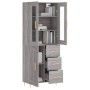 Aparador alto madera contrachapada gris sonoma 69,5x34x180 cm de vidaXL, Aparadores - Ref: Foro24-3198655, Precio: 175,99 €, ...