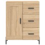 Tall plywood oak-colored highboard 69.5x34x180 cm by vidaXL, Sideboards - Ref: Foro24-3198668, Price: 178,99 €, Discount: %