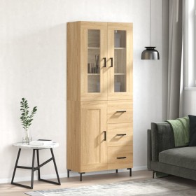 Aparador alto madera contrachapada color roble 69,5x34x180 cm de vidaXL, Aparadores - Ref: Foro24-3198660, Precio: 178,99 €, ...