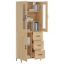 Aparador alto madera contrachapada color roble 69,5x34x180 cm de vidaXL, Aparadores - Ref: Foro24-3198660, Precio: 178,17 €, ...