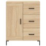 Aparador alto madera contrachapada color roble 69,5x34x180 cm de vidaXL, Aparadores - Ref: Foro24-3198660, Precio: 178,17 €, ...