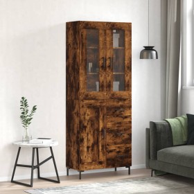 Tall smoked oak plywood sideboard 69.5x34x180 cm by vidaXL, Sideboards - Ref: Foro24-3198662, Price: 178,99 €, Discount: %