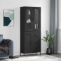 Tall black plywood sideboard 69.5x34x180 cm by vidaXL, Sideboards - Ref: Foro24-3198666, Price: 189,53 €, Discount: %