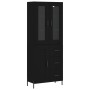 Tall black plywood sideboard 69.5x34x180 cm by vidaXL, Sideboards - Ref: Foro24-3198666, Price: 189,53 €, Discount: %