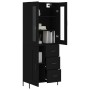 Tall black plywood sideboard 69.5x34x180 cm by vidaXL, Sideboards - Ref: Foro24-3198666, Price: 189,53 €, Discount: %