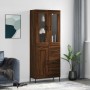 Tall oak brown plywood sideboard 69.5x34x180 cm by vidaXL, Sideboards - Ref: Foro24-3198672, Price: 196,82 €, Discount: %