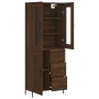 Tall oak brown plywood sideboard 69.5x34x180 cm by vidaXL, Sideboards - Ref: Foro24-3198672, Price: 194,99 €, Discount: %