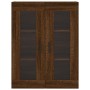 Aparador alto madera contrachapada marrón roble 69,5x34x180 cm de vidaXL, Aparadores - Ref: Foro24-3198672, Precio: 196,82 €,...