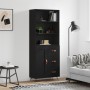 Aparador alto madera contrachapada negro 69,5x34x180 cm de vidaXL, Aparadores - Ref: Foro24-3189990, Precio: 154,41 €, Descue...