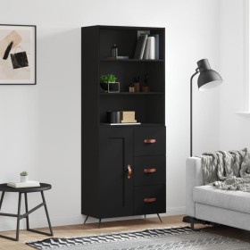 Tall black plywood sideboard 69.5x34x180 cm by vidaXL, Sideboards - Ref: Foro24-3189990, Price: 152,53 €, Discount: %