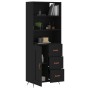 Aparador alto madera contrachapada negro 69,5x34x180 cm de vidaXL, Aparadores - Ref: Foro24-3189990, Precio: 154,41 €, Descue...