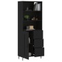 Tall black plywood sideboard 69.5x34x180 cm by vidaXL, Sideboards - Ref: Foro24-3190038, Price: 159,66 €, Discount: %