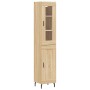 Aparador de madera contrachapada roble Sonoma 34,5x34x180 cm de vidaXL, Aparadores - Ref: Foro24-3199508, Precio: 107,47 €, D...