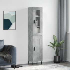 Gray concrete plywood sideboard 34.5x34x180 cm by vidaXL, Sideboards - Ref: Foro24-3199509, Price: 101,48 €, Discount: %