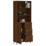 Tall brown oak plywood sideboard 69.5x34x180 cm by vidaXL, Sideboards - Ref: Foro24-3190044, Price: 174,99 €, Discount: %