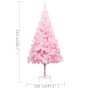 Árbol de Navidad artificial con LEDs y soporte rosa 210 cm PVC de vidaXL, Arboles de navidad - Ref: Foro24-3077414, Precio: 5...