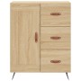 Aparador alto madera contrachapada color roble 69,5x34x180 cm de vidaXL, Aparadores - Ref: Foro24-3189992, Precio: 148,27 €, ...