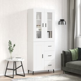 Tall white glossy plywood sideboard 69.5x34x180 cm by vidaXL, Sideboards - Ref: Foro24-3198675, Price: 194,08 €, Discount: %