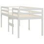 White high bed solid pine wood 90x200 cm by vidaXL, Beds and slatted bases - Ref: Foro24-821605, Price: 171,69 €, Discount: %