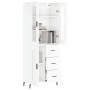 Tall white glossy plywood sideboard 69.5x34x180 cm by vidaXL, Sideboards - Ref: Foro24-3198675, Price: 193,66 €, Discount: %