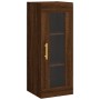 Aparador alto madera contrachapada roble marrón 34,5x34x180 cm de vidaXL, Aparadores - Ref: Foro24-3199168, Precio: 91,98 €, ...