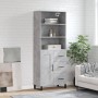 Concrete gray plywood tall sideboard 69.5x34x180 cm by vidaXL, Sideboards - Ref: Foro24-3190049, Price: 148,58 €, Discount: %