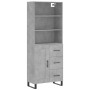 Concrete gray plywood tall sideboard 69.5x34x180 cm by vidaXL, Sideboards - Ref: Foro24-3190049, Price: 148,58 €, Discount: %