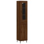 Aparador alto madera contrachapada roble marrón 34,5x34x180 cm de vidaXL, Aparadores - Ref: Foro24-3199512, Precio: 112,51 €,...