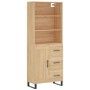 Aparador alto madera contrachapada color roble 69,5x34x180 cm de vidaXL, Aparadores - Ref: Foro24-3190048, Precio: 151,01 €, ...