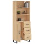 Aparador alto madera contrachapada color roble 69,5x34x180 cm de vidaXL, Aparadores - Ref: Foro24-3190048, Precio: 151,01 €, ...