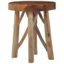 Taburete de madera de teca marrón de vidaXL, Taburetes y sillas plegables - Ref: Foro24-281638, Precio: 71,80 €, Descuento: %