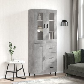 Hohes Sideboard Sperrholz grauer Beton 69,5x34x180 cm von vidaXL, Sideboards - Ref: Foro24-3198677, Preis: 161,89 €, Rabatt: %