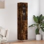 Aparador de madera contrachapada roble ahumado 34,5x34x180 cm de vidaXL, Aparadores - Ref: Foro24-3199166, Precio: 89,31 €, D...