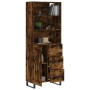 Tall smoked oak plywood sideboard 69.5x34x180 cm by vidaXL, Sideboards - Ref: Foro24-3190050, Price: 146,95 €, Discount: %