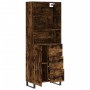 Tall smoked oak plywood sideboard 69.5x34x180 cm by vidaXL, Sideboards - Ref: Foro24-3190050, Price: 146,95 €, Discount: %