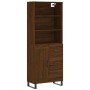 Aparador alto madera contrachapada marrón roble 69,5x34x180 cm de vidaXL, Aparadores - Ref: Foro24-3190052, Precio: 158,57 €,...