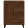 Aparador alto madera contrachapada marrón roble 69,5x34x180 cm de vidaXL, Aparadores - Ref: Foro24-3190052, Precio: 158,57 €,...