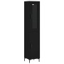 Aparador de madera contrachapada negro 34,5x34x180 cm de vidaXL, Aparadores - Ref: Foro24-3199170, Precio: 110,72 €, Descuent...