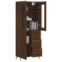 Tall brown oak plywood sideboard 69.5x34x180 cm by vidaXL, Sideboards - Ref: Foro24-3198680, Price: 191,28 €, Discount: %